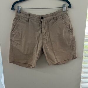 Classic Tan Men's Flat Front Shorts